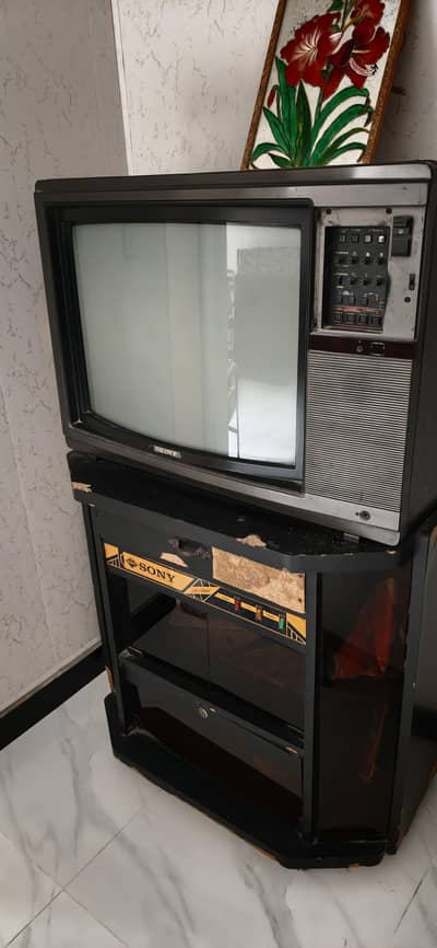 Original Sony tv and Sony trolley