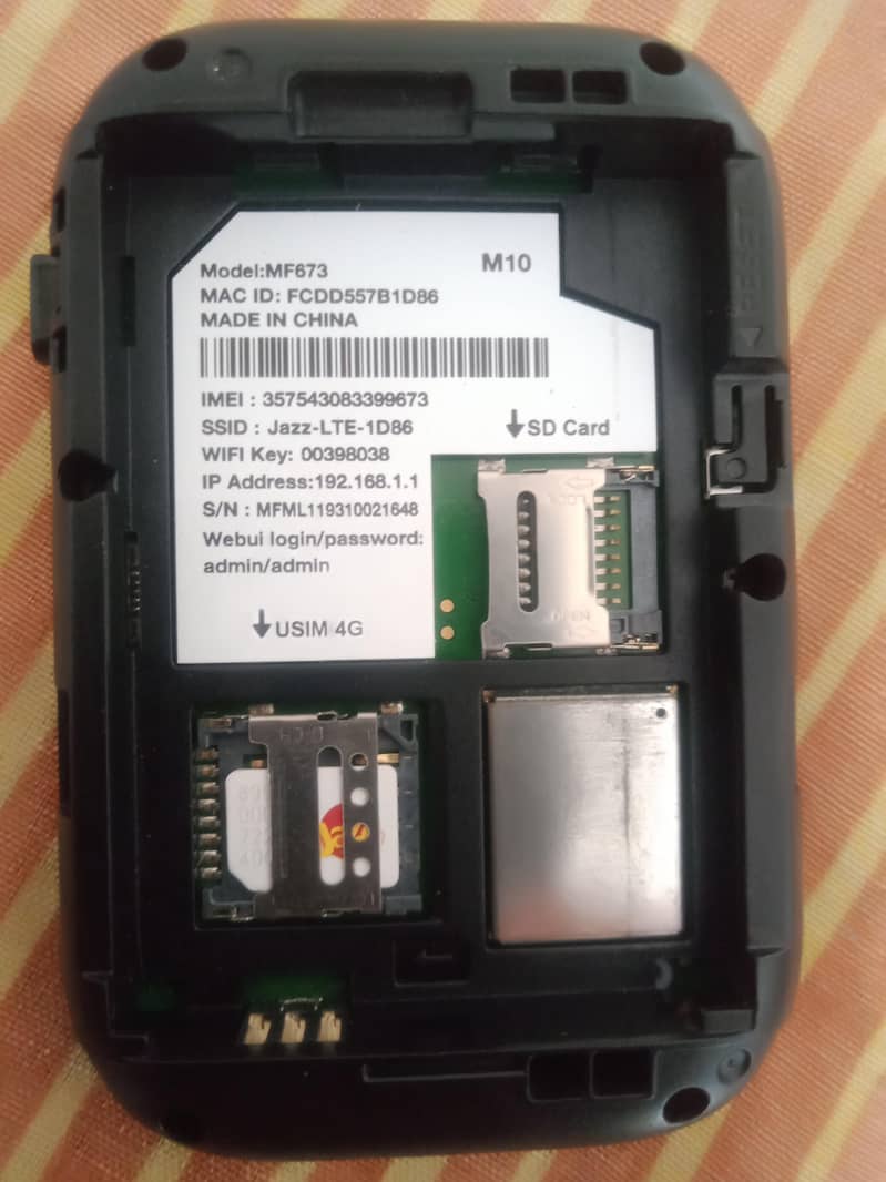 jazz 4G device.   model:MF673 2