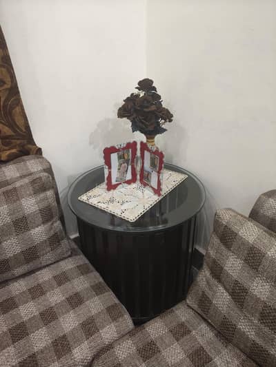 L Shape 6 Sitter Sofa With 2 table+Wood Sofa