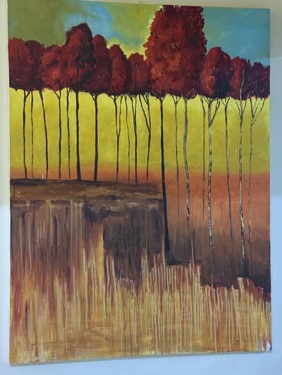 Frame painting artist