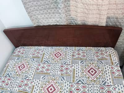 WOODEN BED WITH MATTRESS