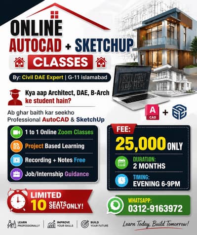 Autocad & sketchup house design learning