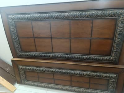 Queen Size Bed with Large Mirror for sale