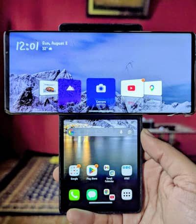 LG Wing 5G 8/256GB Non PTA - 100% Working (Only Front Glass Crack)