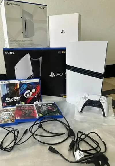 Sony playstation PS5 pro 2TB 5DVD Game 2 Controller