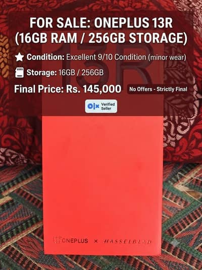OnePlus 13R (16GB RAM / 256GB ROM) - 9/10 Condition