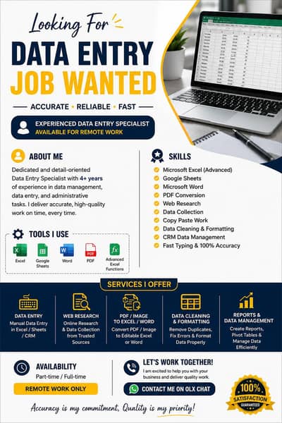 remote based data entry job