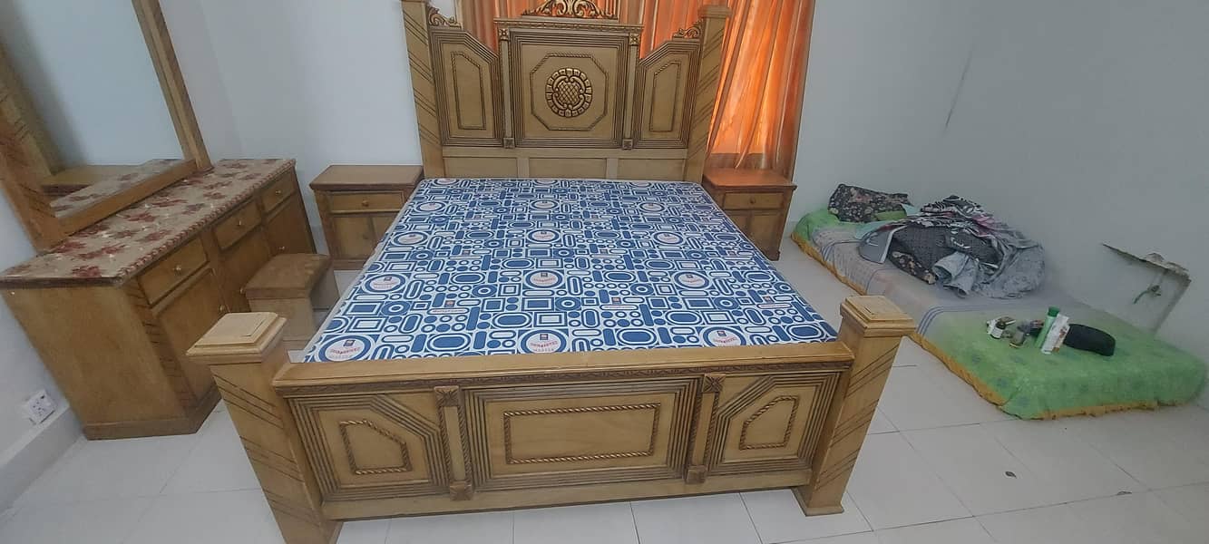 Double Bed with Two Side Tables & Dressing Table 1