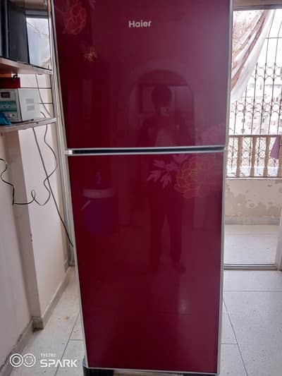 HAIER  DOUBLE DOOR REFRIGERATOR HRF-382M  RED COLOR