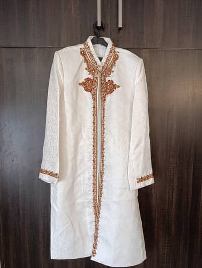 Almost New Sherwani + Kurta Once used Only Cream Color Branded