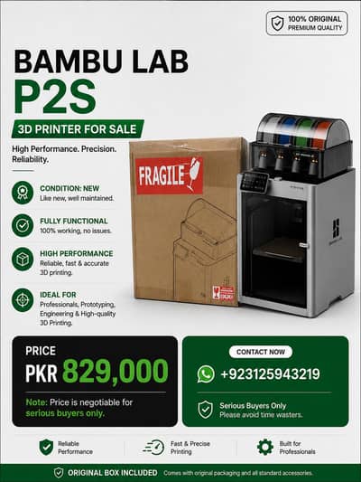 Bambu Lab P2S 3D Printer with AMS 2 | Like New