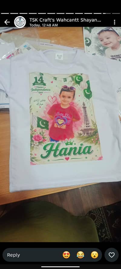 Custumized Picture T-Shirt 14 August independence Cash on Delivery COD