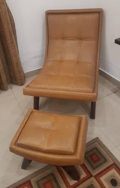 Recliner with foot stool