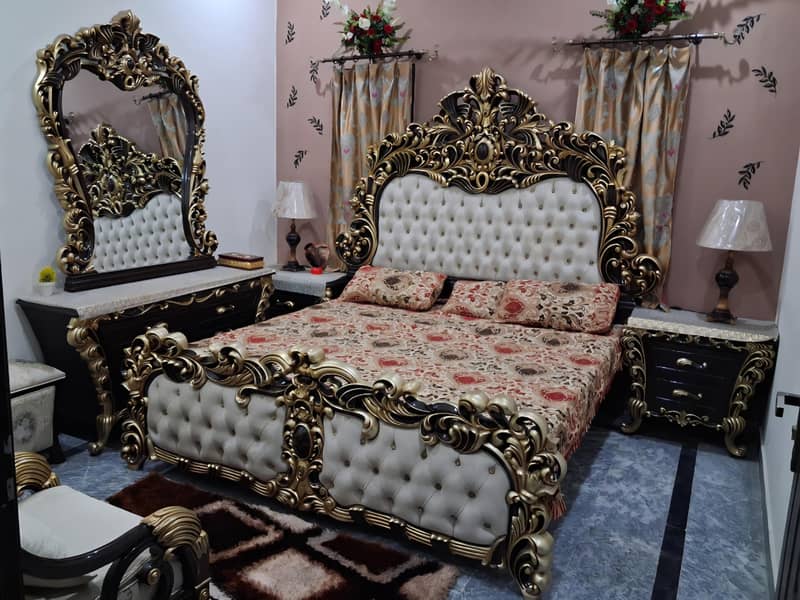 solid wood chinioti feroza complete bed set 2