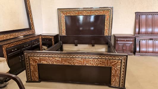 Mix Wooden double bed set