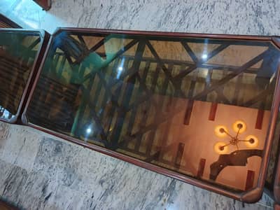 3 wood center table set