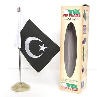 Pakistan flag table decore with crescent star
