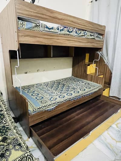 Kids bunk bed with double mattress |kids bed|