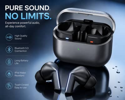 "Buds 3 Pro Wireless Earbuds | Clear Sound | Long Battery Life"