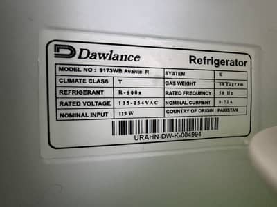 Dawlance Double Door Fridge for sale