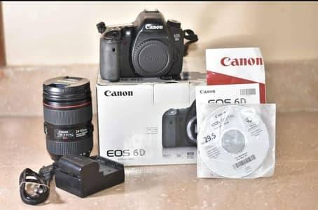 Canon 6D (body available) with box and accessories.