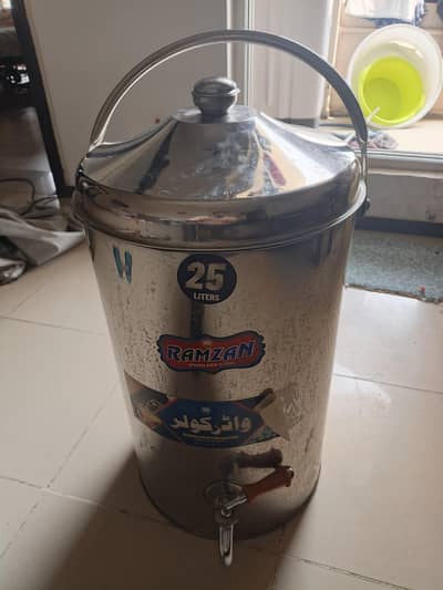 Ramzan 25-Liter Double-Layer Insulated Stainless Steel Water Cooler