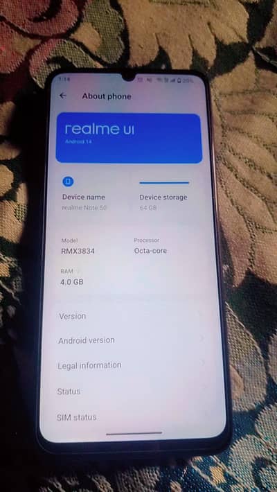 Realme Note 50 64/4gb Brand new condition