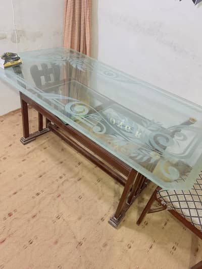 dining table strong and heavy glass