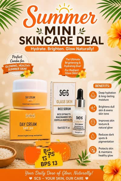 SCS Mini Skincare Deal | Serum + Cream | 100% Herbal | COD