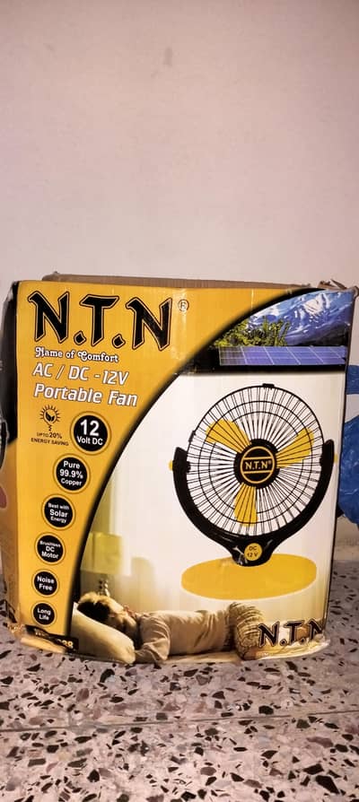 NTN  AC/DC 12V portable Fan with Battery Charger