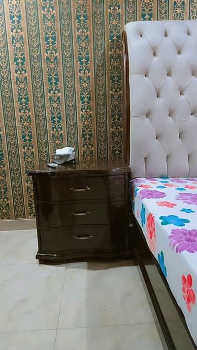 Wooden double bed set