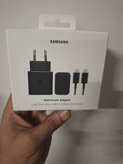 Box packed 45w charger with c2c cable