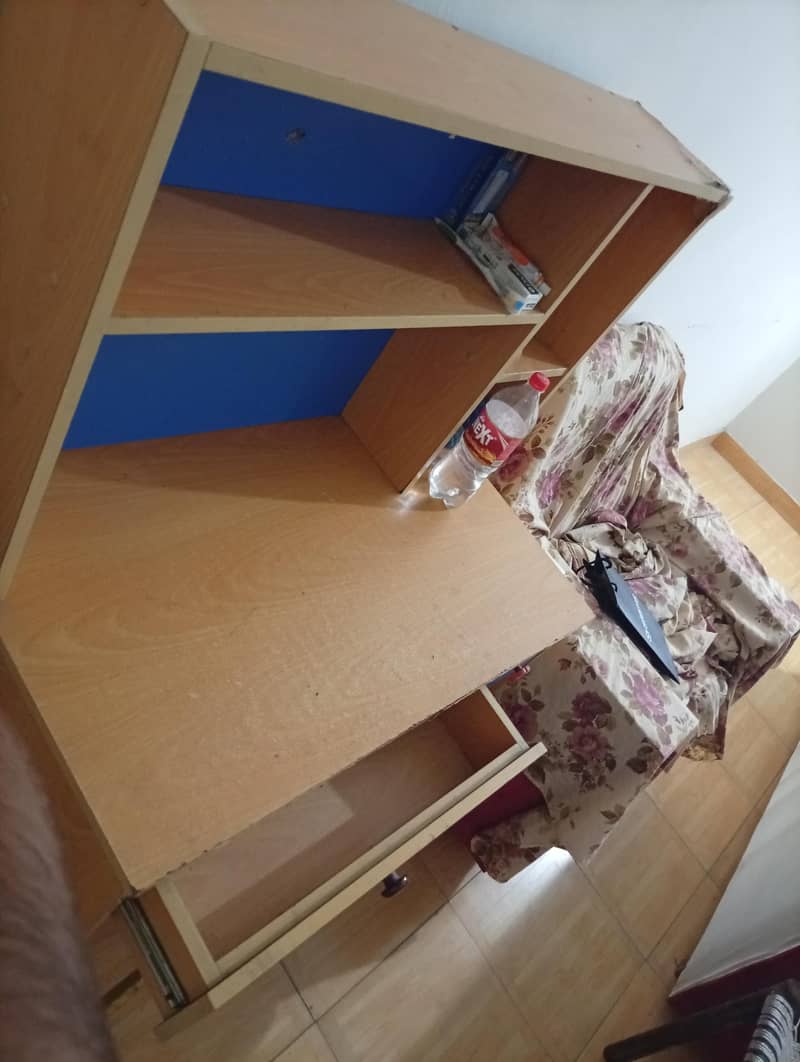 Computer Study table along with two drawers ,two racks 1