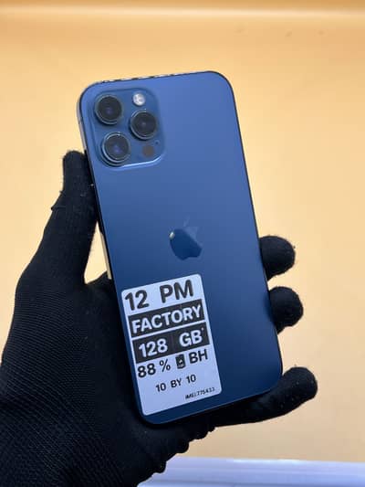 Apple iPhone 12 Pro Max 128 GB Factory unlock Non PTA 88% Battery heal