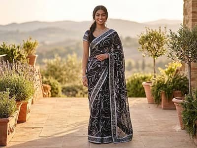 SAREE FOR SALE | BLACK IN COLOUR