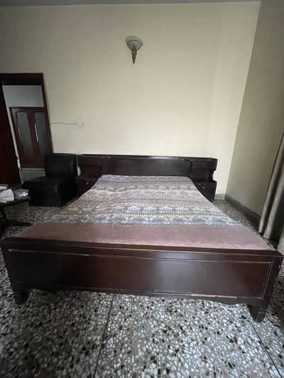 Wood bed available for sale