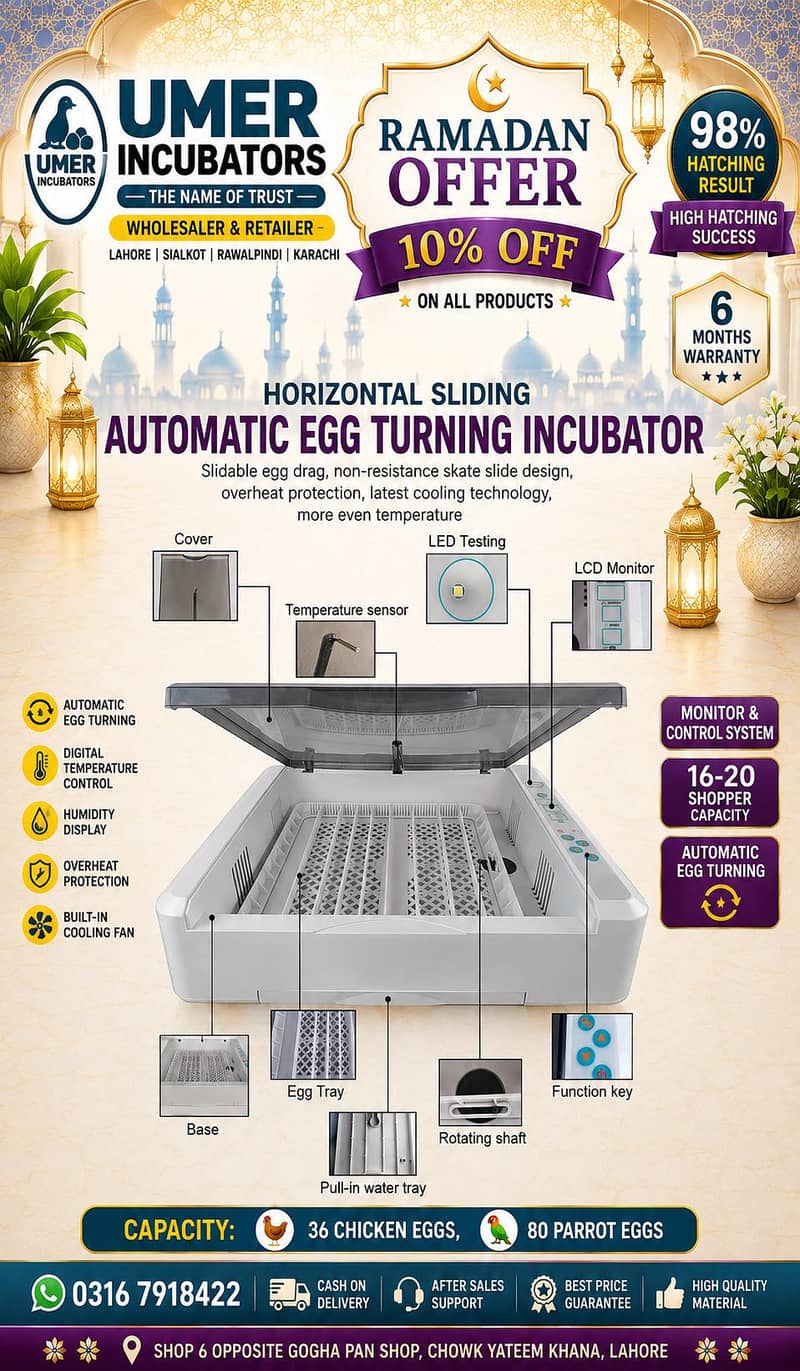 Automatic Egg Incubator | Egg Hatching Machine | Incubator | Brooder 1