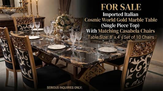 Italian Marble 8*4 Ten People Dinning Table