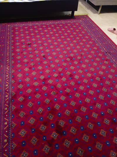 one Turkish carpet 12 feet length, 6 feet widgt,