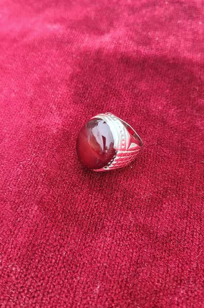 Ring silver Yamini aqeeq