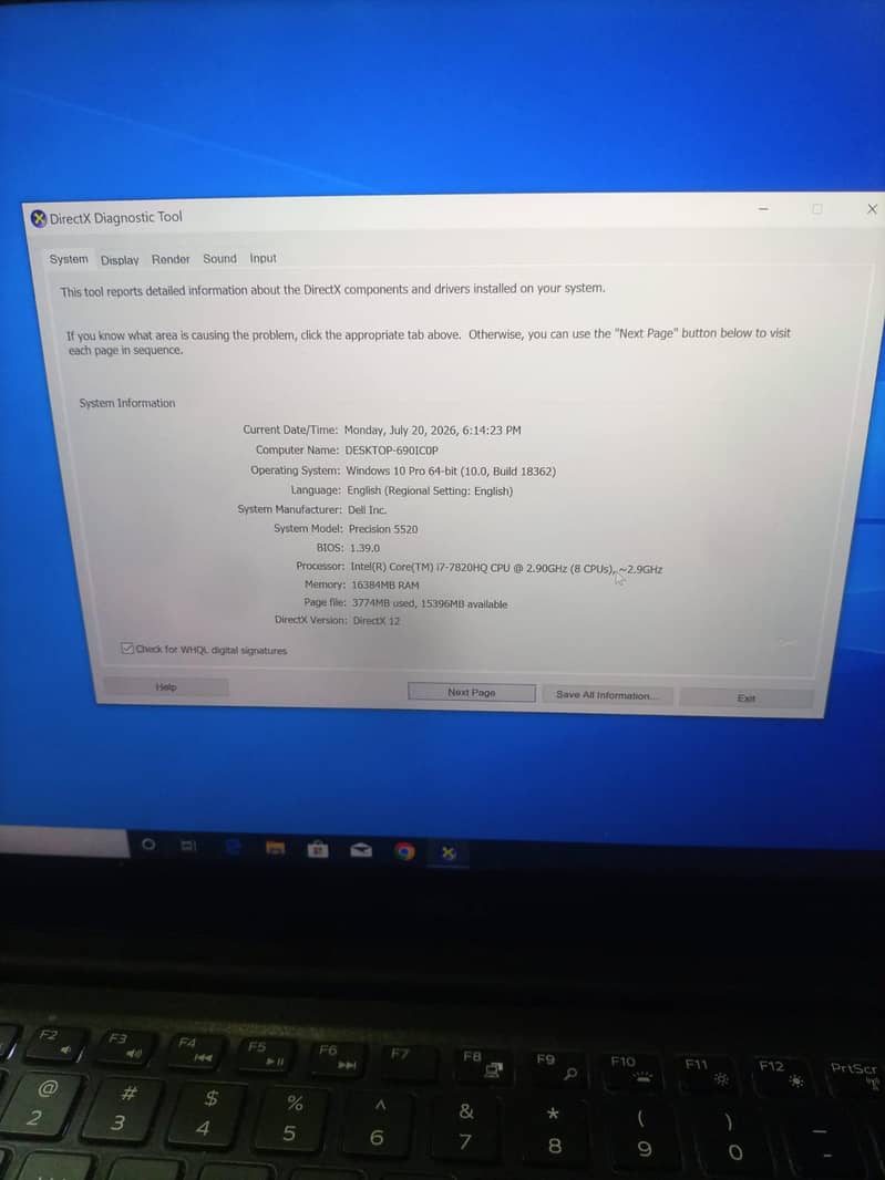 Dell precision 5520 0