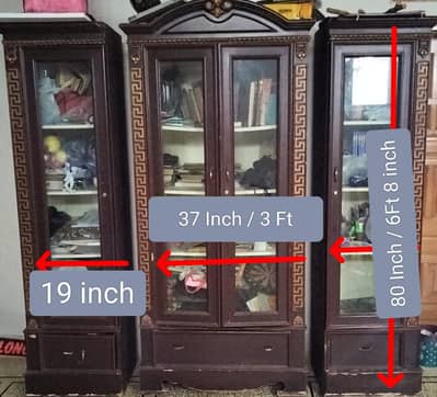 solid wood showcase / book or activity rack