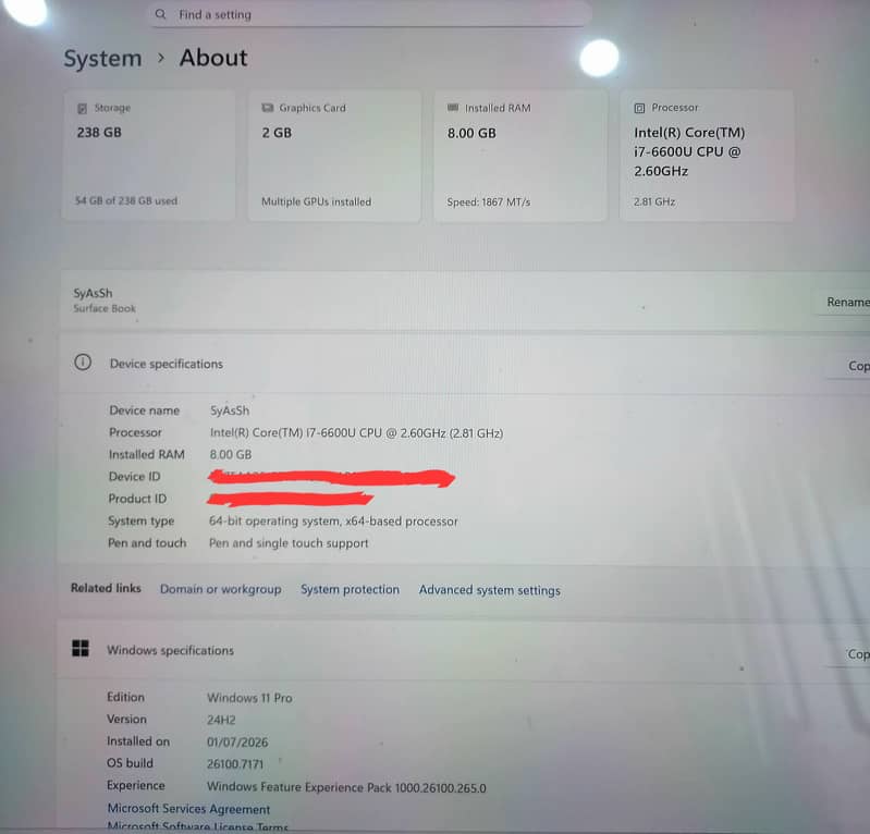 Microsoft Surface Book 1