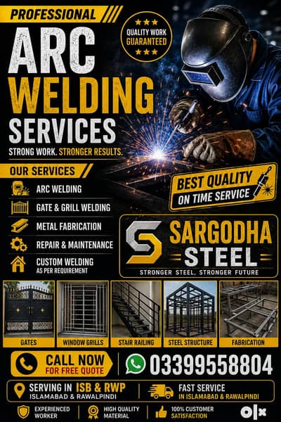 WELDING SERVICE IN ISB/RWP ANY TYPE OF WELGING