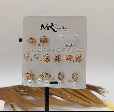 pairs /7 set stud earrings