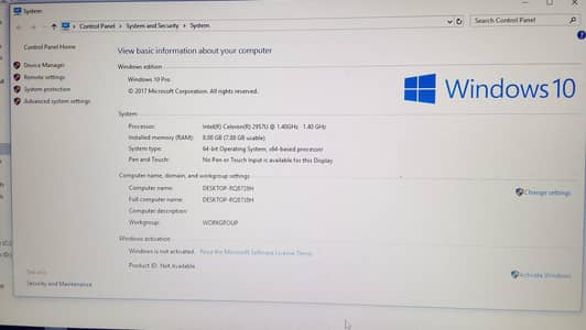 HP laptop, inter Celeron 2957u