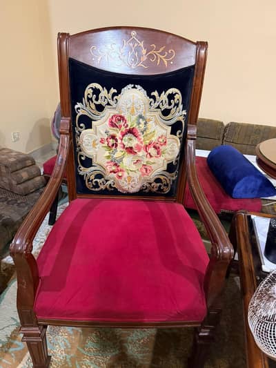 Bedroom Chairs With Table - Red Chairs