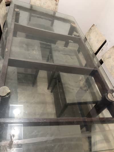 Glass dining table