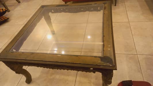 Pure Wood table with two side table