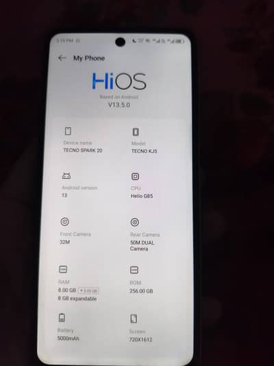 Tecno Spark 20C / 8GB+8 RAM/ 256GB ROM